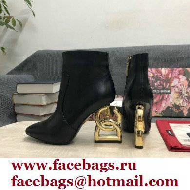 Dolce  &  Gabbana Heel 10.5cm ankle boots with DG Pop heel Black 2022